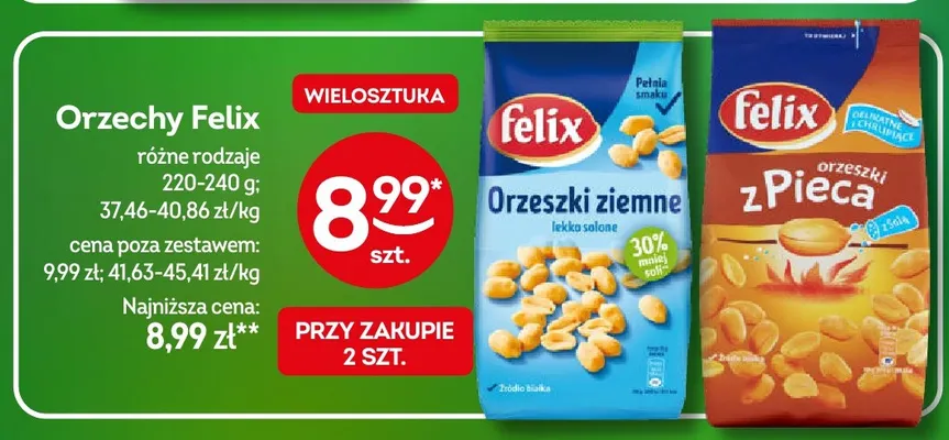 Orzeszki z pieca z solą Felix promocja w Żabka