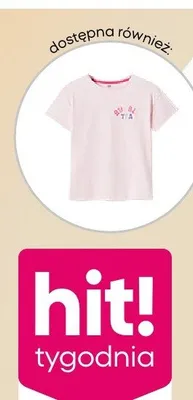 Koszulka dziewczęca różowa 100% bawełny promocja w Pepco