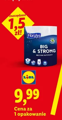 Ręcznik papierowy Floralys Big & Strong 3-warstwowy promocja w Lidl