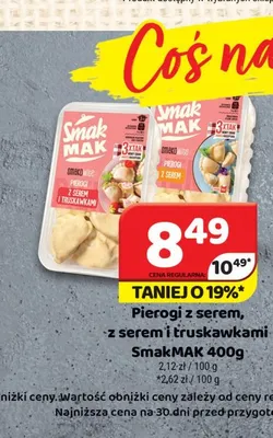 Pierogi z serem SmakMak promocja w Delfin