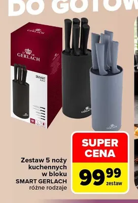 Zestaw 5 noży kuchennych w bloku Smart Gerlach promocja w Carrefour