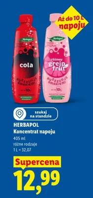 Koncentrat napoju różowy grejpfrut Herbapol promocja w Lidl