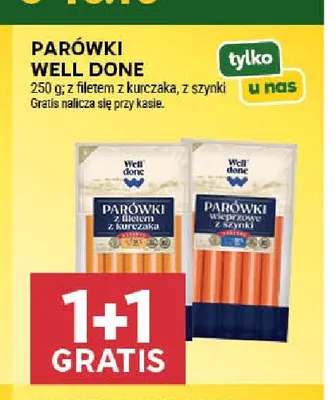 Parówki z filetem z kurczaka Well Done promocja w Stokrotka