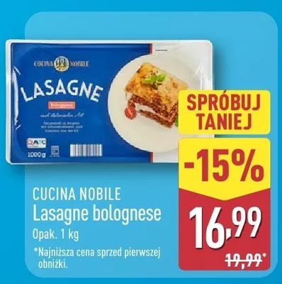 Lasagne bolognese promocja w Aldi