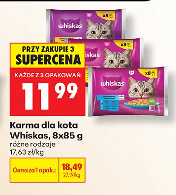Karma dla kota Whiskas 8-pak promocja w Biedronka