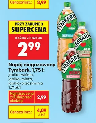 Napój niegazowany jabłko-wiśnia promocja w Biedronka