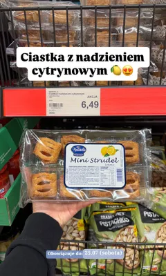 Ciastka z nadzieniem cytrynowym Maristella Mini Strudel promocja w Aldi