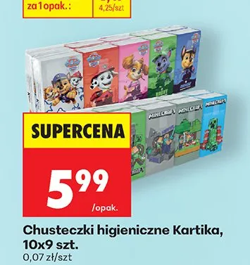 Chusteczki higieniczne promocja w Biedronka