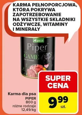 Karma dla psa różne rodzaje promocja w Carrefour