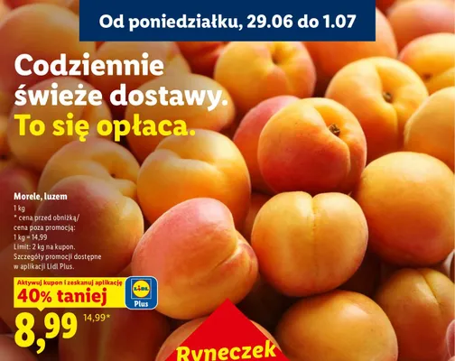 Morele luzem Ryneczek Lidla promocja w Lidl
