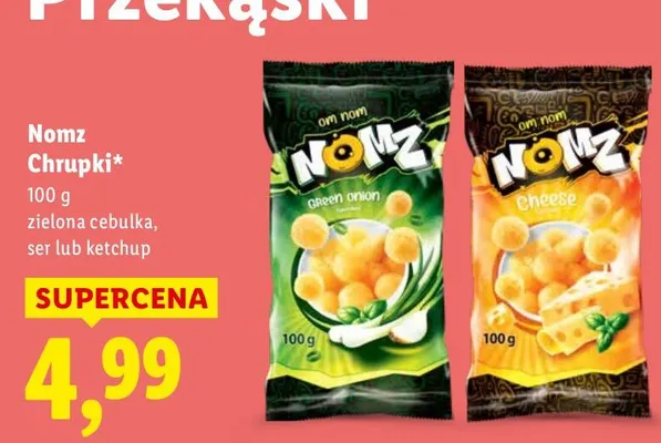 Chrupki Nomz ketchup 100 g promocja w Lidl