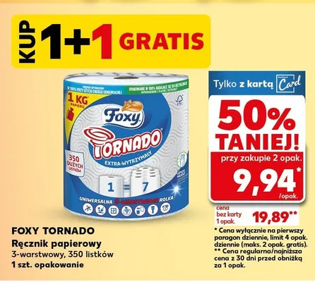 Ręcznik papierowy 3-warstwowy, 350 listków promocja w Kaufland