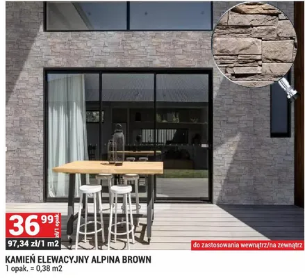 Kamień elewacyjny Alpina Brown promocja w Merkury Market
