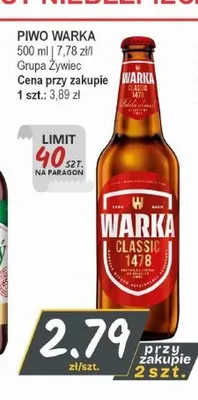 Piwo Warka promocja w Słoneczko