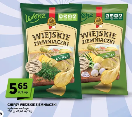 Chipsy Wiejskie Ziemniaczki Koperek promocja w ABC