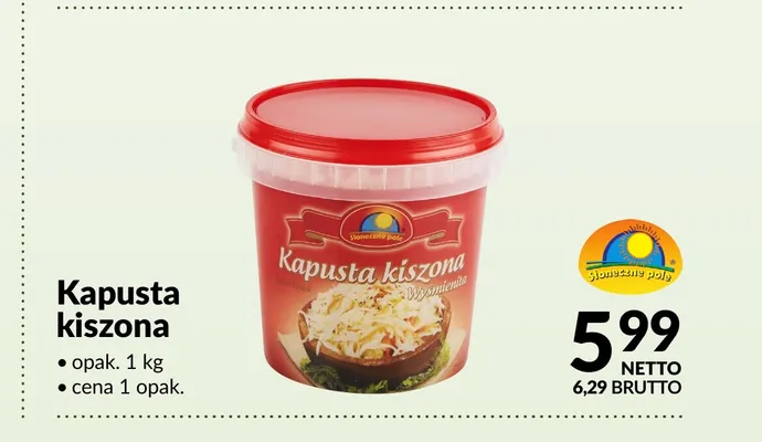 Kapusta kiszona Słoneczne Pole promocja w Makro