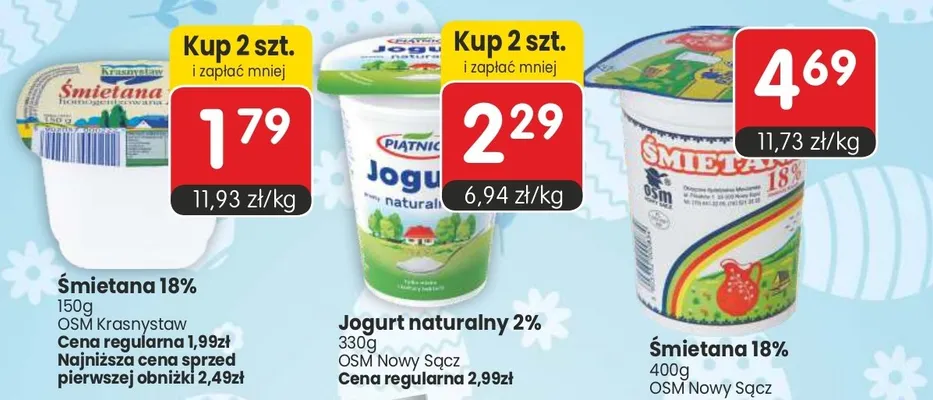 Jogurt naturalny 2% promocja w Market Point