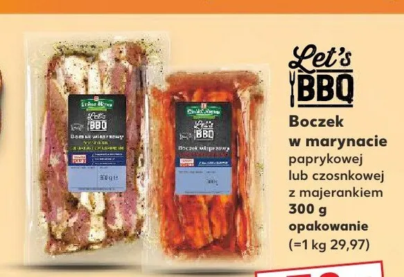 Boczek w marynacie paprykowej Let's BBQ promocja w Kaufland