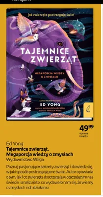 Książka Tajemnice zwierząt. Megaporcja wiedzy o zmysłach Wydawnictwo Wilga promocja w Empik