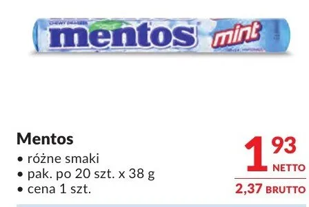 Cukierki Mentos promocja w Makro
