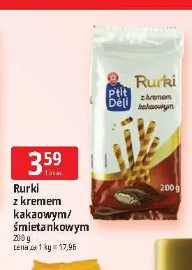 Rurki z kremem śmietankowym P'tit Déli promocja w Leclerc