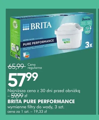 Wymienne filtry do wody Brita Pure Performance promocja w Super-Pharm