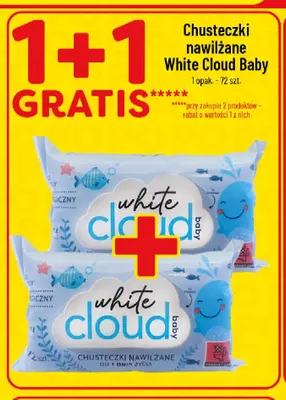 Chusteczki nawilżane White Cloud Baby promocja w POLOmarket