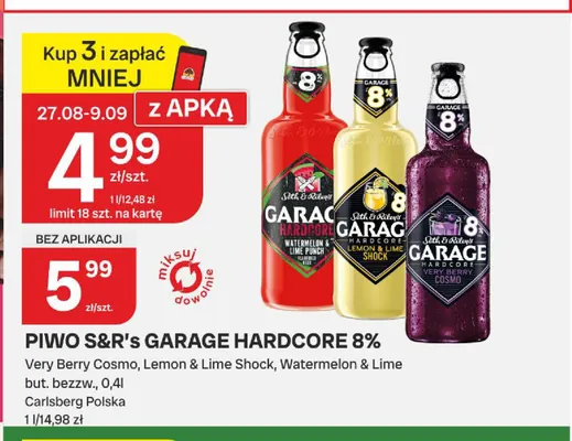 Piwo S & R's Garage Hardcore 8% Watermelon & Lime promocja w Chorten