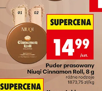 Puder prasowany Niuqi Cinnamon Roll promocja w Biedronka