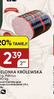Mielonka królewska Polonus promocja w Chata Polska
