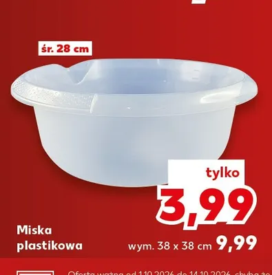 Miska plastikowa śr. 28 cm promocja w Kaufland