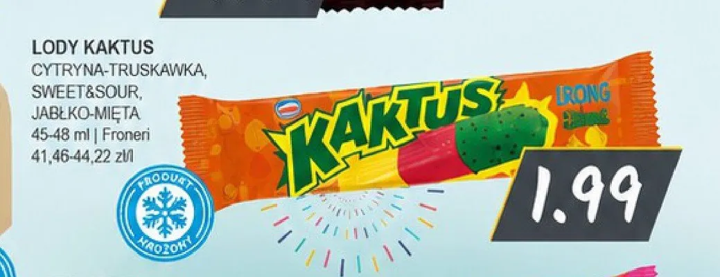 Lody Kaktus sweet&sour promocja w Słoneczko