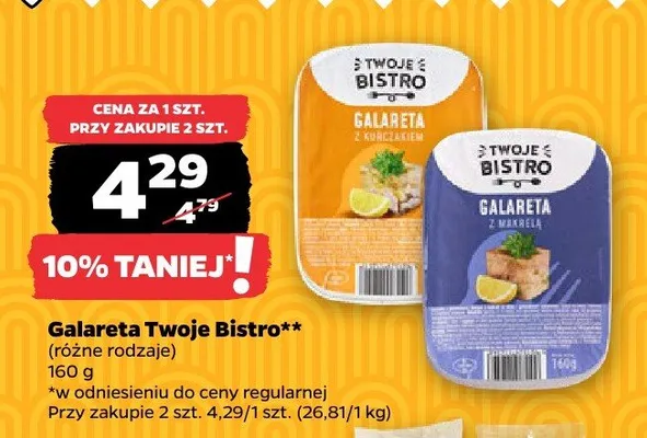 Galareta z makrelą Twoje Bistro promocja w Netto