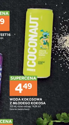 Woda kokosowa z młodego kokosa Coconaut promocja w Stokrotka