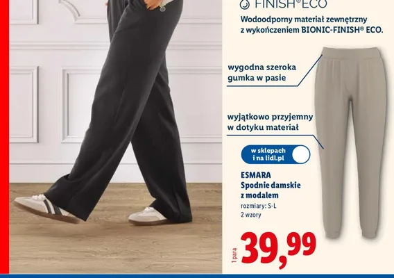 Spodnie damskie z modalem promocja w Lidl