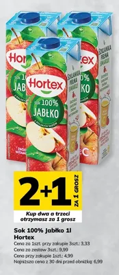 Sok jabłko Hortex 100% promocja w Hitpol
