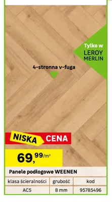 Panele podłogowe Weenen Artens promocja w Leroy Merlin
