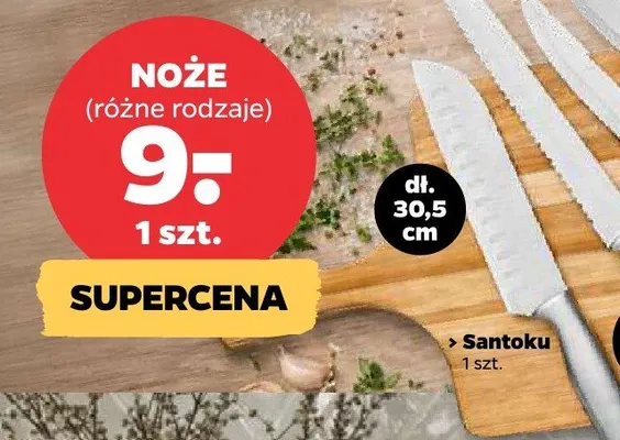 Nóż santoku Mg home promocja w Netto