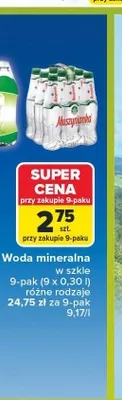 Woda mineralna Muszynianka 9-pak promocja w Carrefour Market