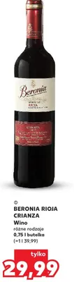 Wino różne rodzaje Crianza promocja w Kaufland