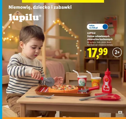 Zestaw zabawkowych akcesoriów kuchennych pizza Lupilu promocja w Lidl
