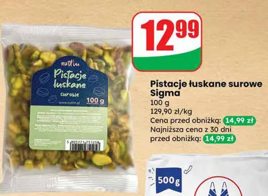Pistacje łuskane surowe promocja w Dino