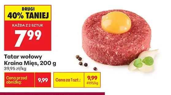 Tatar wołowy 200 g promocja w Biedronka