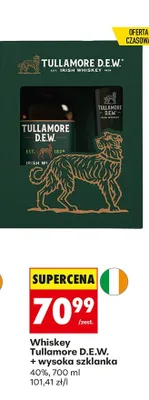 Whisky Tullamore D.E.W. + wysoka szklanka promocja w Biedronka