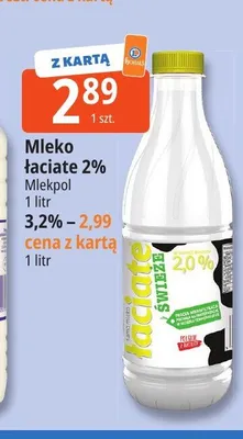 Mleko Łaciate 2% Mlekpol promocja w Leclerc