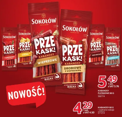Kabanosy Przekąsk! pleśniowe Sokołów promocja w Selgros