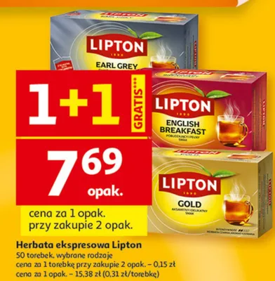 Herbata ekspresowa Gold promocja w Auchan