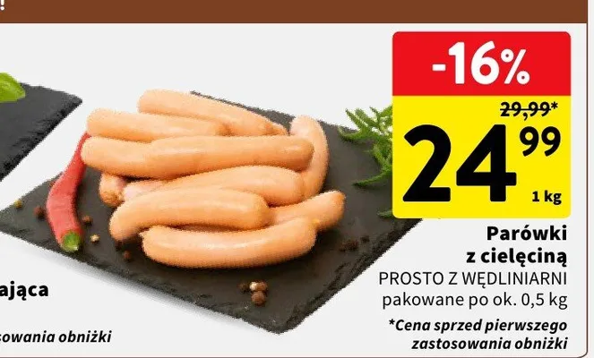 Parówki z cielęciną promocja w Intermarche