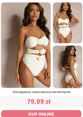 Strój kąpielowy jednoczęściowy bez ramiączek Reneé promocja w Renee