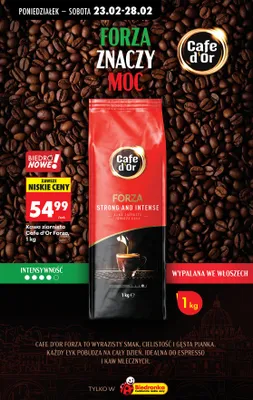 Kawa ziarnista Forza promocja w Biedronka